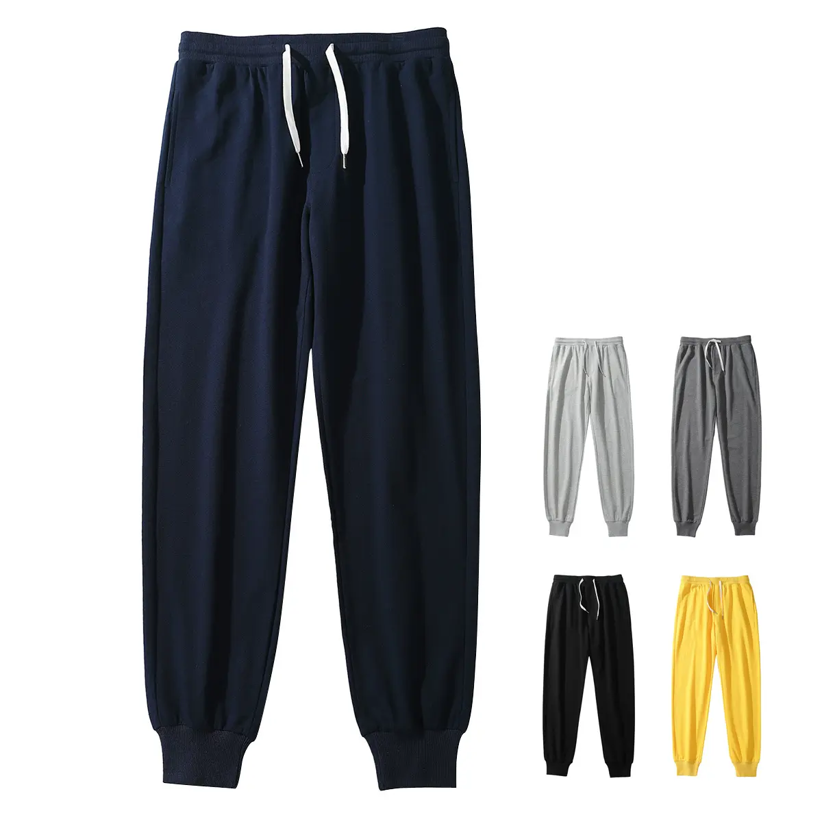 Men's Cotton Sports Casual Pants Drawstring Loose