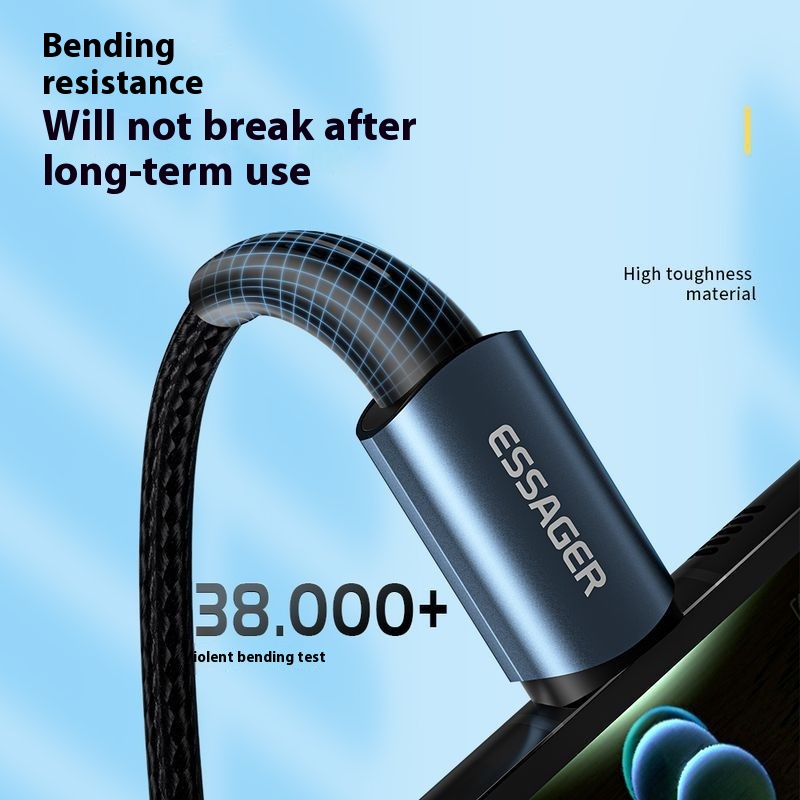 PD100W Fast Charge Data Cable For Mobile Phone Tablet Typec Fast Charging - Image 8