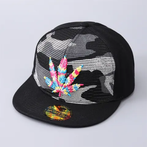 Embroidered Maple Leaf Hip Hop Outdoor Leisure Breathable Camouflage