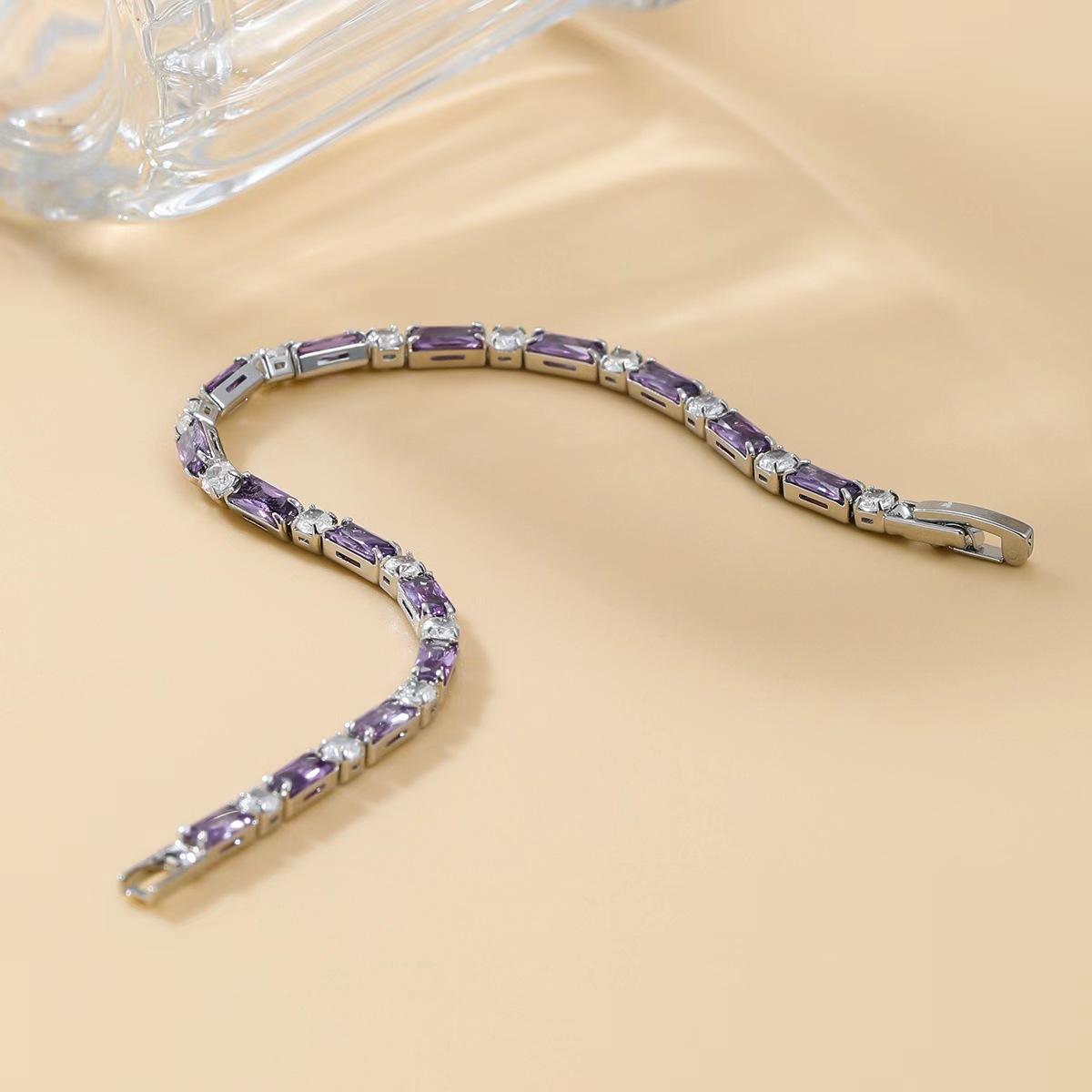 Luxury, High-end Glass Tennis Bracelet Jewelry