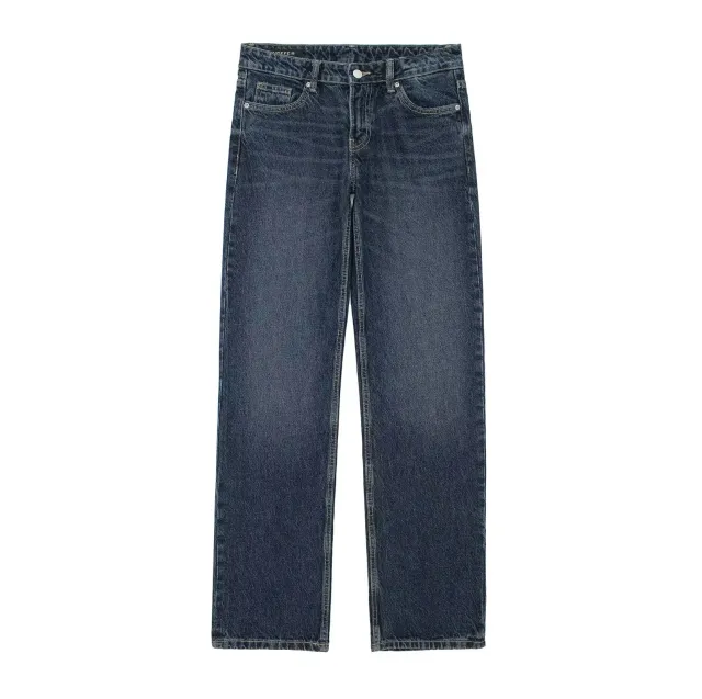 Heart shaped Pocket Straight Mid waist Jeans Denim Color L - Shop at LoveMi