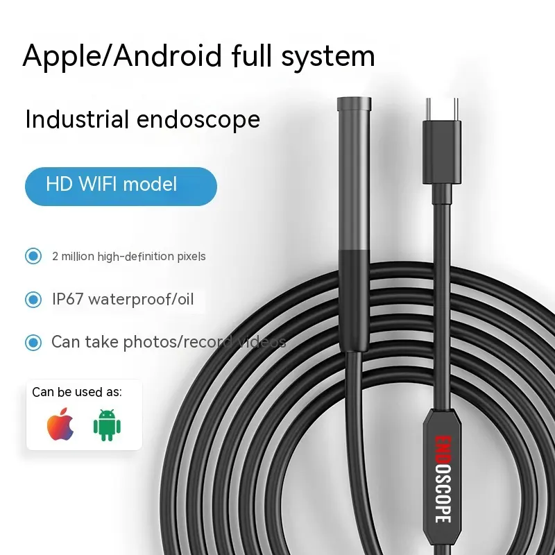 Single Lens HD Industrial Pipe Endoscope Support