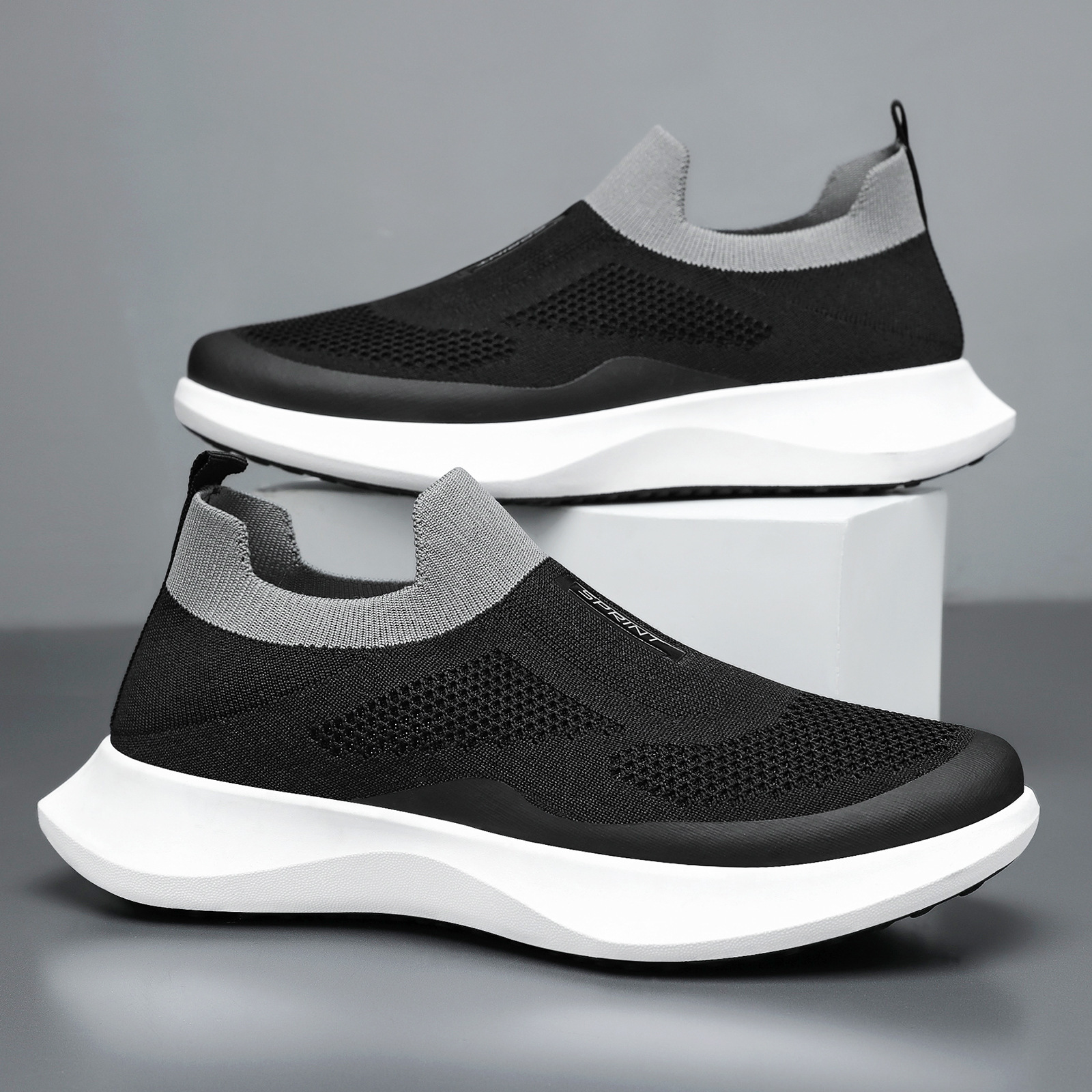 Plus-size Mens Slip-on Breathable Lightweight Casual Shoes