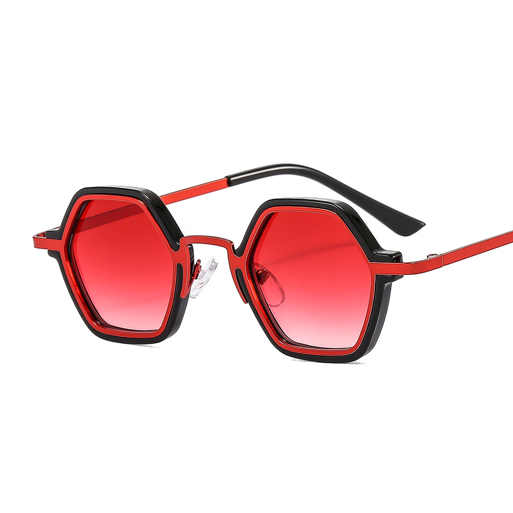 Punk Hip Hop New Sunglasses Personalized Small Frame Multi-Edge - Image 4