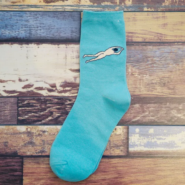Women's Cartoon Fashion Candy Color Socks Light Blue - Shop at LoveMi