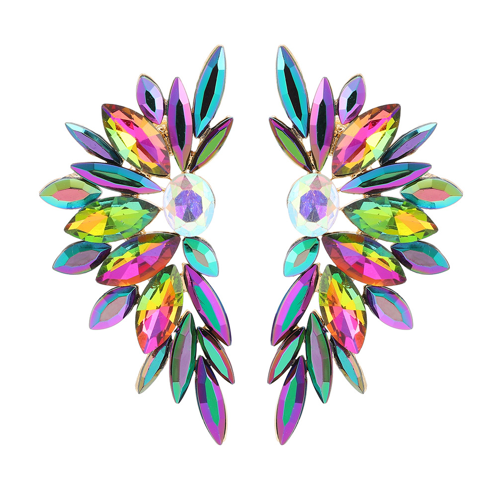 Fashionable Rhinestone Alloy Large Earrings
