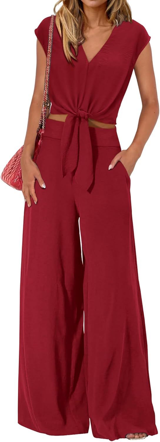 High Waist Slim-fit Wide-legged Pants Suit - Image 3
