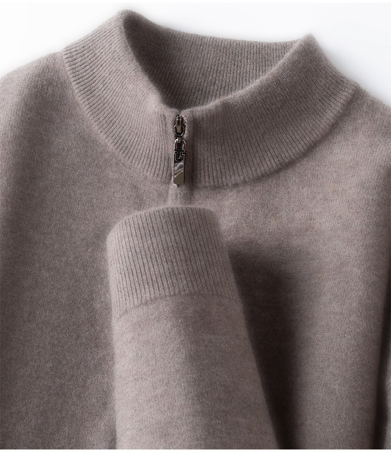 Men's Wool Half-Zip Stand-Collar Jumper image 2
