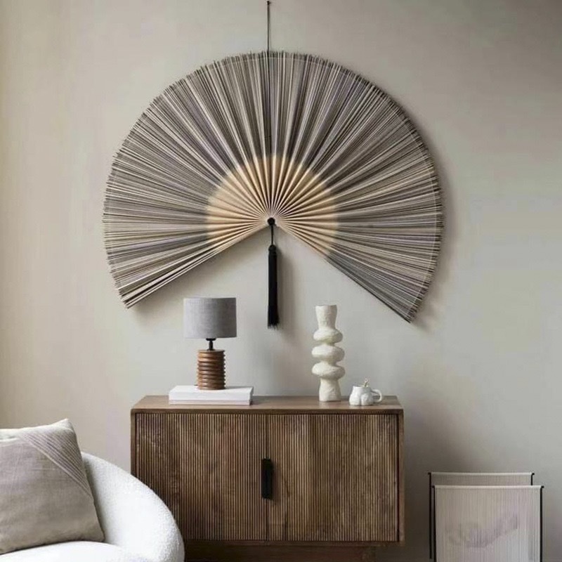 Decorative Hanging Fan For Tea Rooms Wall-Mounted Craft Fan Creative Decorative Hanging Ornament - image 20