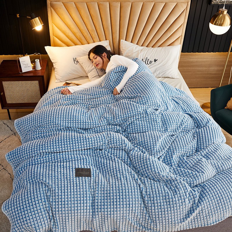 Nap Blanket Coral Fleece Sofa Throw Blanket (Lemon