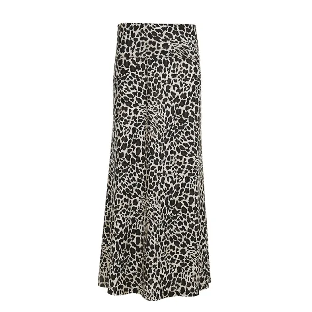 Cross border European And American Sexy Leopard Print Drape Dress Brown - Shop at LoveMi