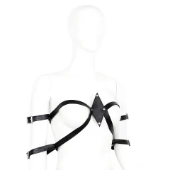 Binding Clothes Black Leather Corset - Genuine Leather - View 1