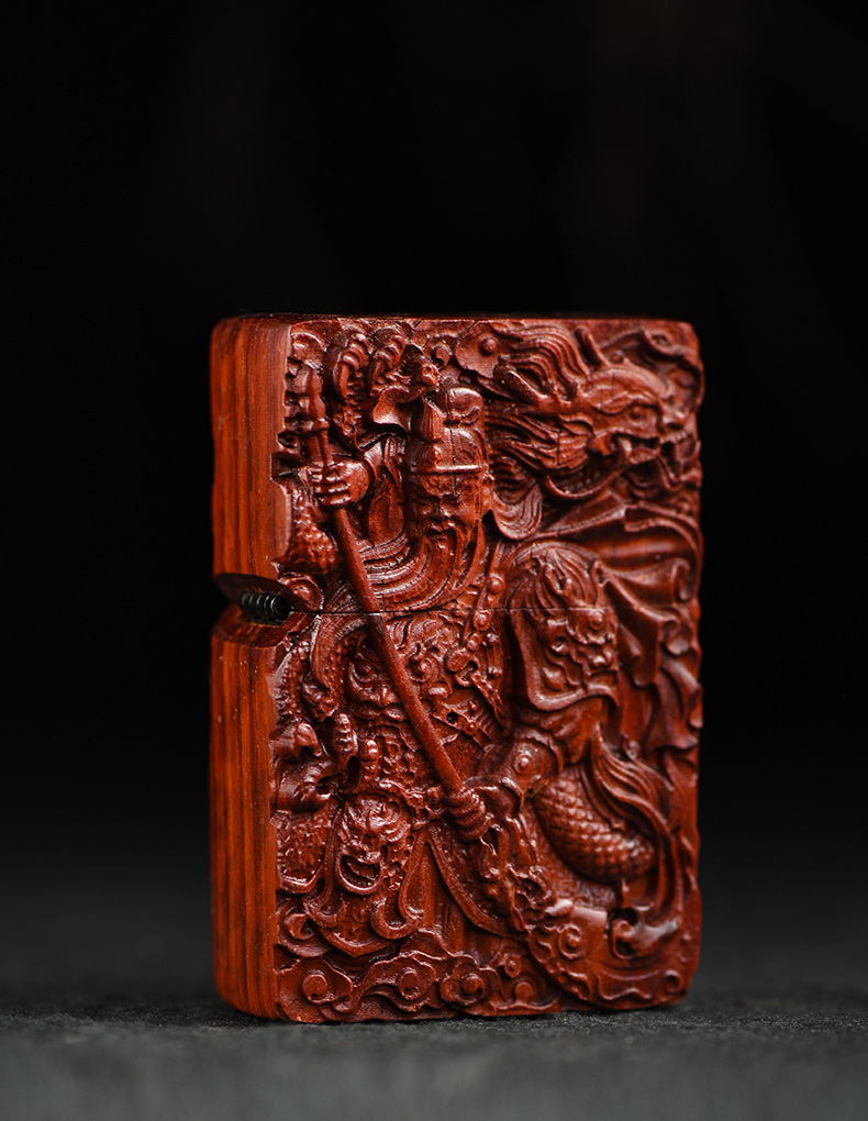 Vintage Wooden Carved Lighters – Stylish, Handcrafted, and Unique