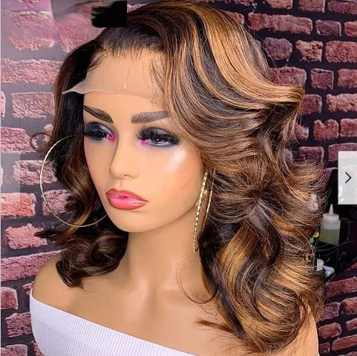 Split Lace Short Curly Hair Mechanism Synthetic Wigs - As Shown In The Main Figure