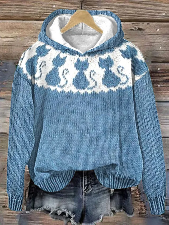 Autumn And Winter European And American Drop shoulder Sleeve Digital Printing Sweater Jlnwy11L9 Xl - Shop at LoveMi