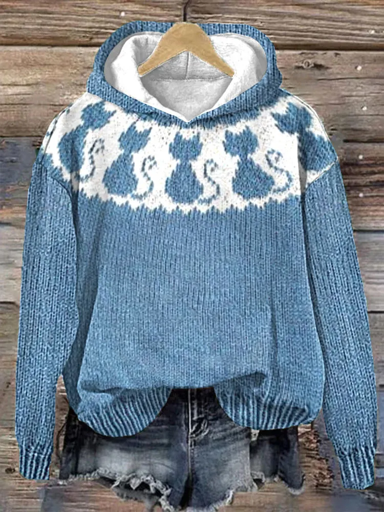 Autumn And Winter European And American Drop-shoulder Sleeve Digital Printing Sweater - Jlnwy11L9-Xl