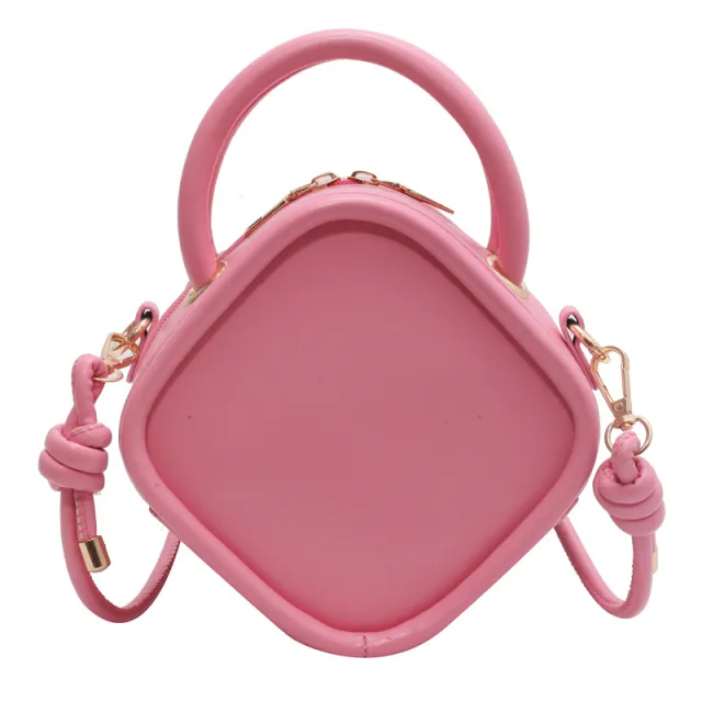 Women's Personalized Wild Candy Color Soft Leather Shoulder Messenger Bag Pink - Shop at LoveMi