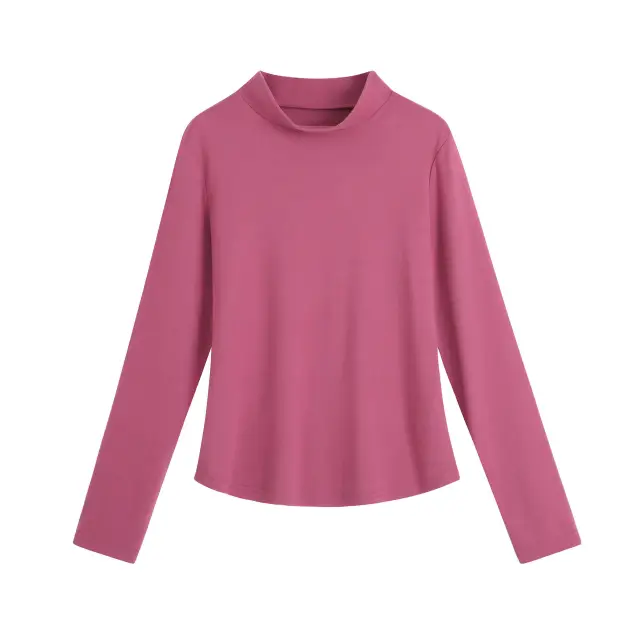 Plus Size Women's Thickened Multi color Turtleneck Bottoming Shirt Plum Purple - Shop at LoveMi