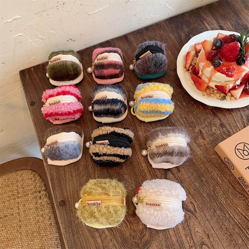 Cute Plush Woolen Headphone Storage Bag
