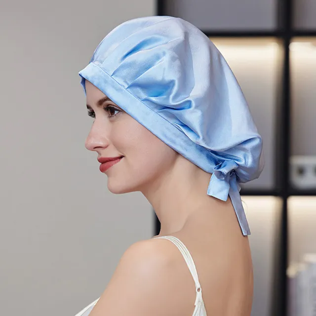 Fashion Personality Silk Nightcap Toupee Women Light Blue - Shop at LoveMi