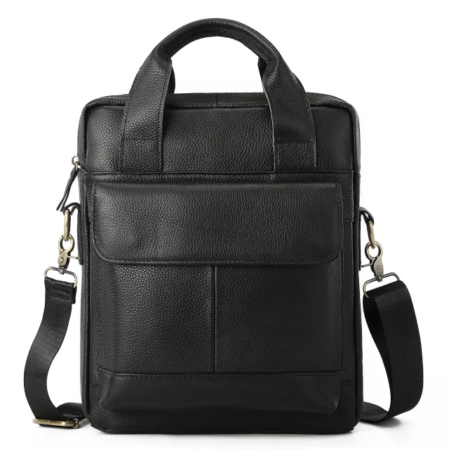 Vertical Briefcase Retro Men's Bag Handbag Black - Shop at LoveMi