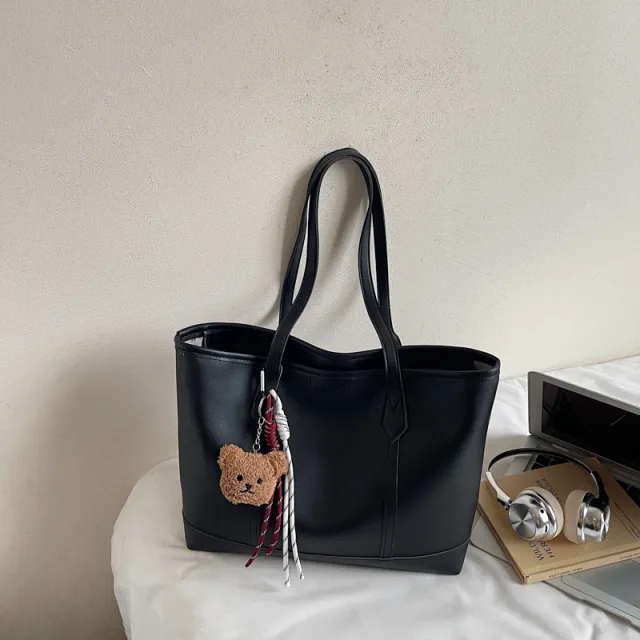 Niche Fashion Retro Shoulder Tote For Commuting Black - Shop at LoveMi