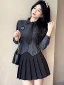 Gray Long Pajama Set