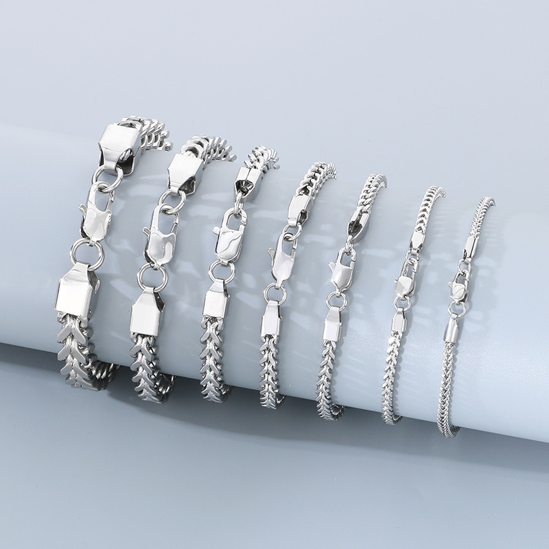 Steel bracelet close-up