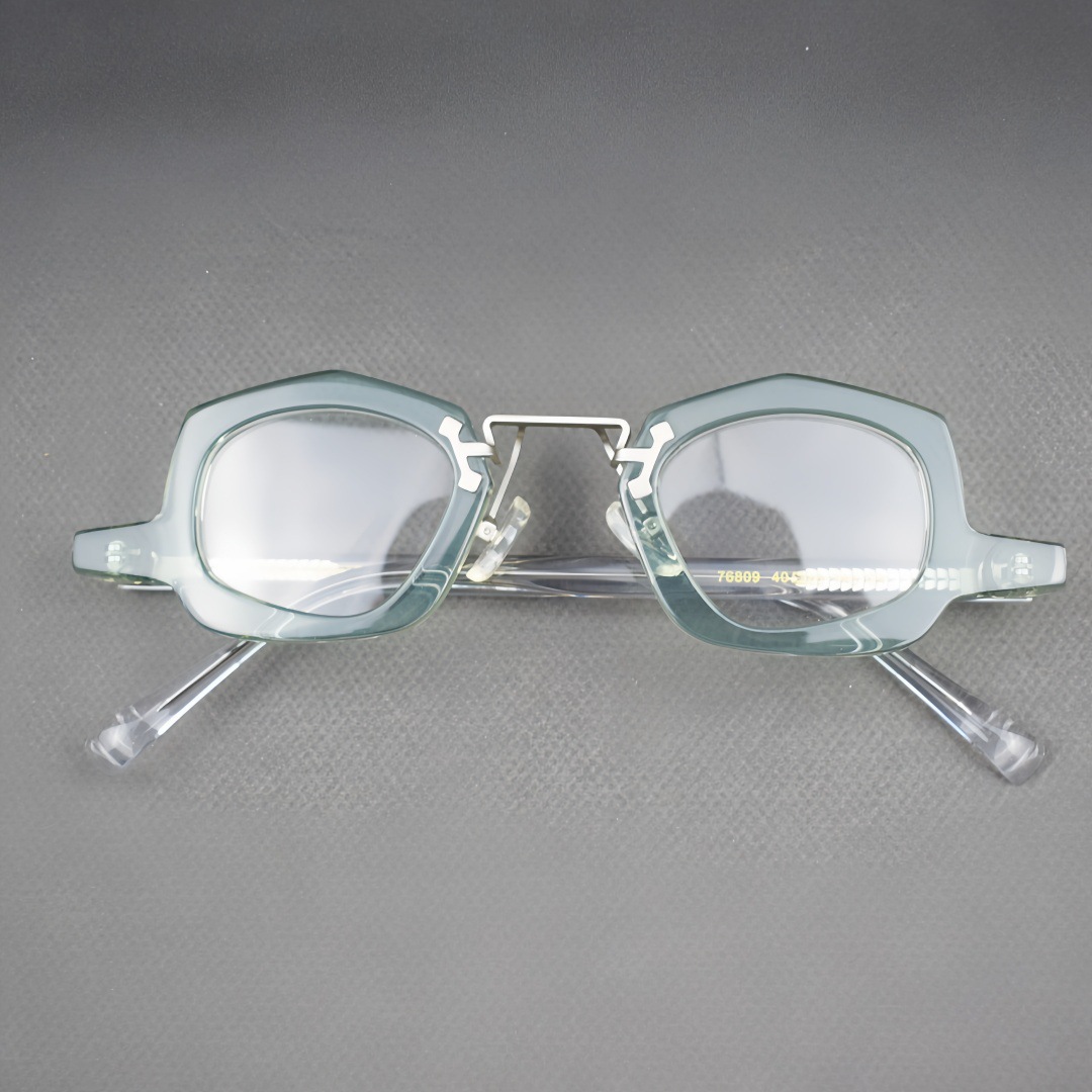 Retro Niche Acetate Eyeglass Frames - Unisex Optical Glasses with Classic Design for Daily Wear - detail 3