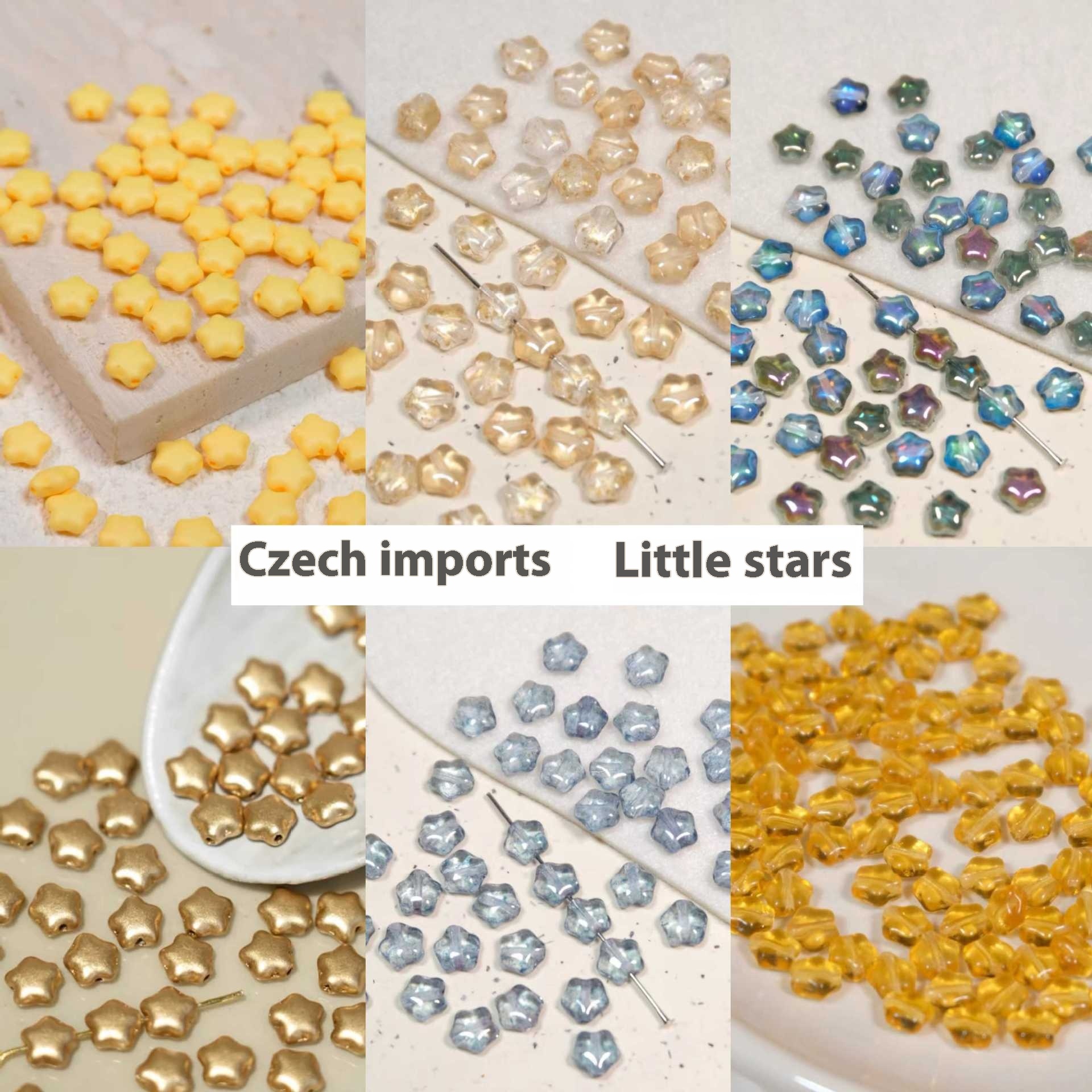 Czech Glaze Brown Coffee Yellow DIY Bracelet Necklace Glass Bead Material
