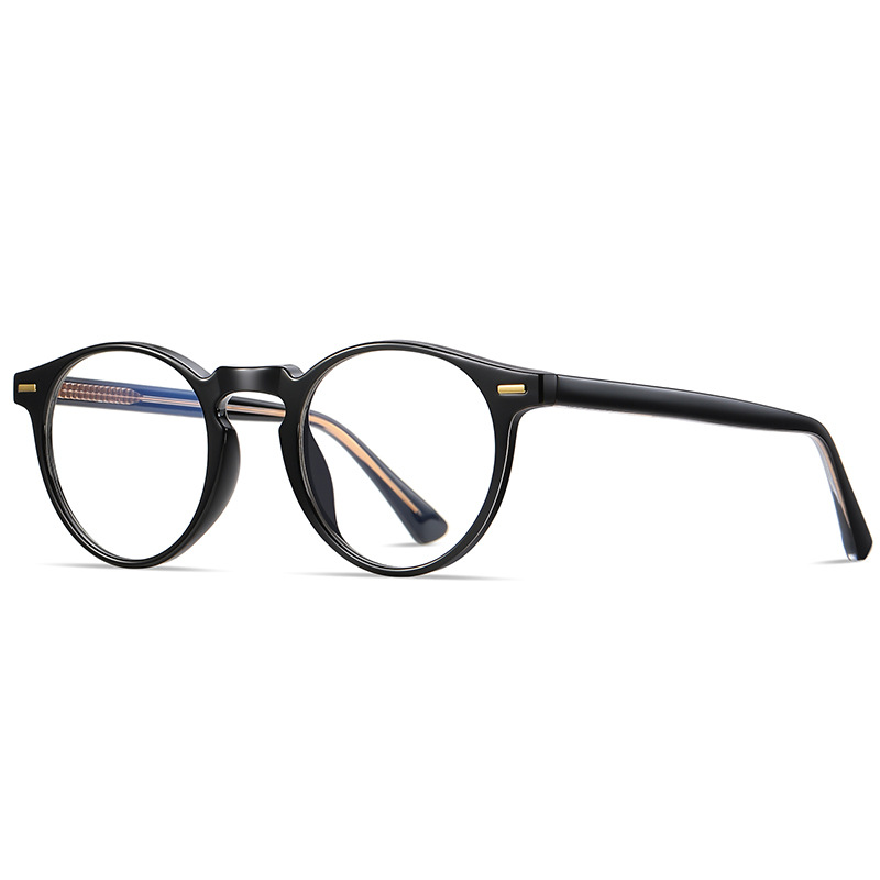 Retro Blue-light-blocking Glasses With TR90 Round Frames