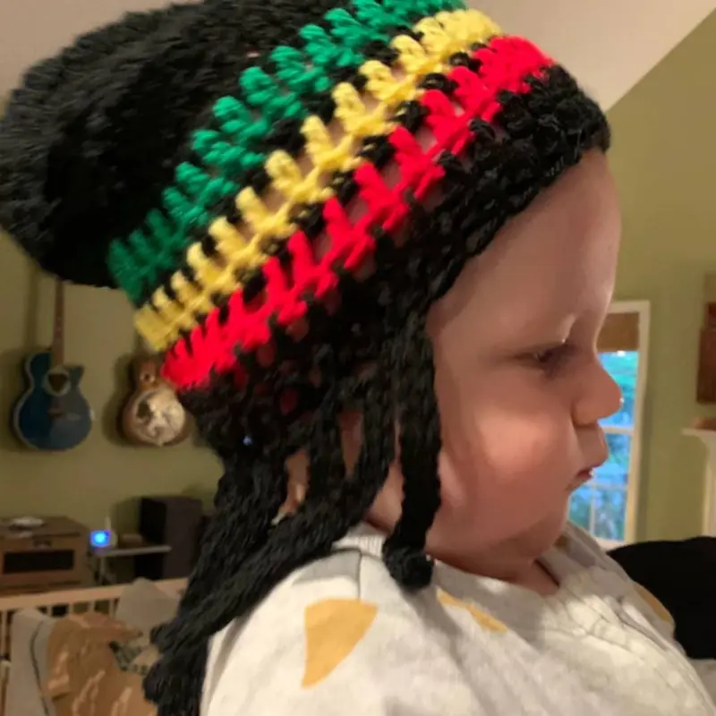 Halloween Jamaica Reggae Children Woolen Cap Handmade
