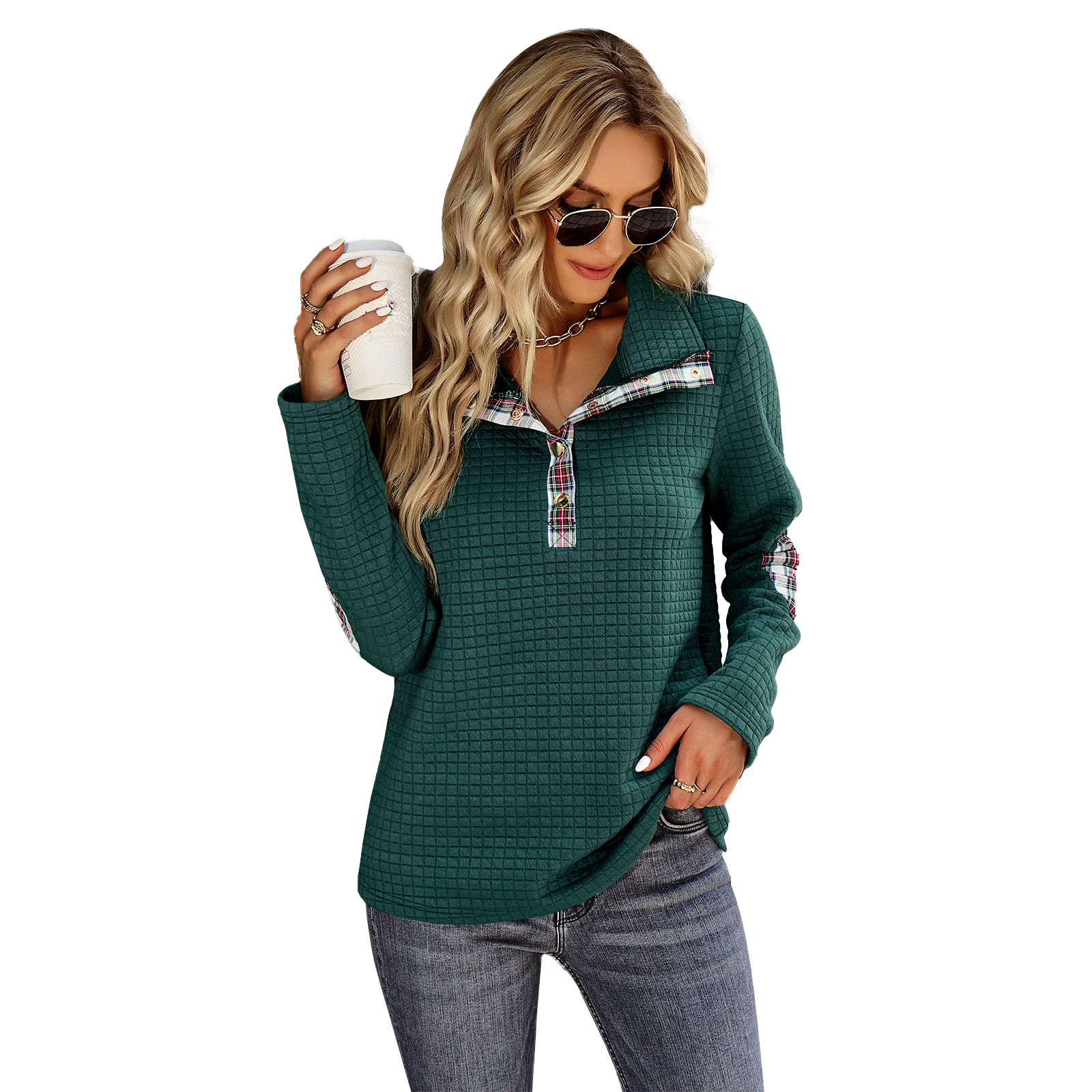 Women's Fashion Elegant Splicing Coat Top