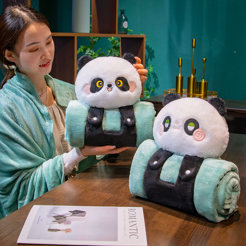 Cartoon 3D Nap Air-conditioning Blanket Roll