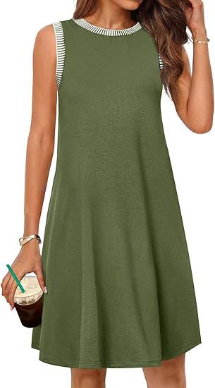 Women's Sleeveless Mini Dress Dress Round Neck