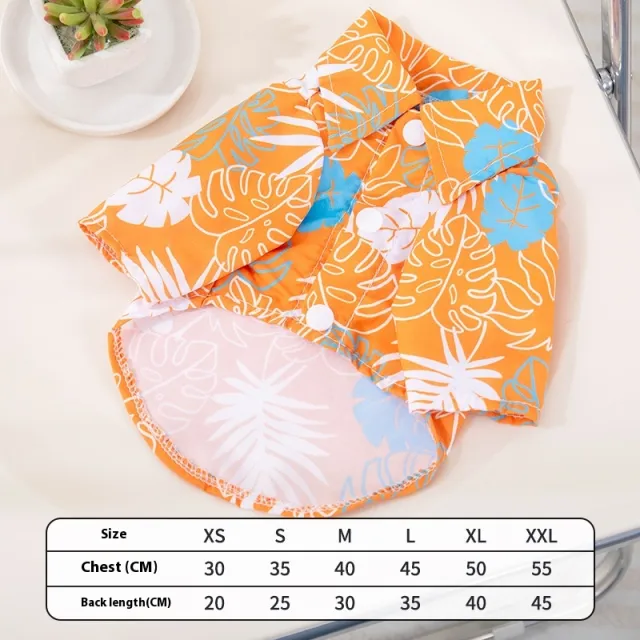 Pet Beach Leaf Shirt Hawaii Orange - Shop at LoveMi