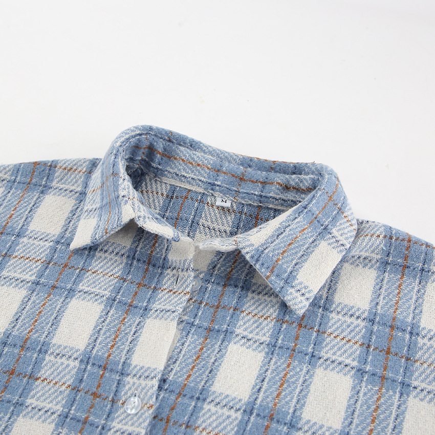 Title 11, Camisa casual a cuadros azul