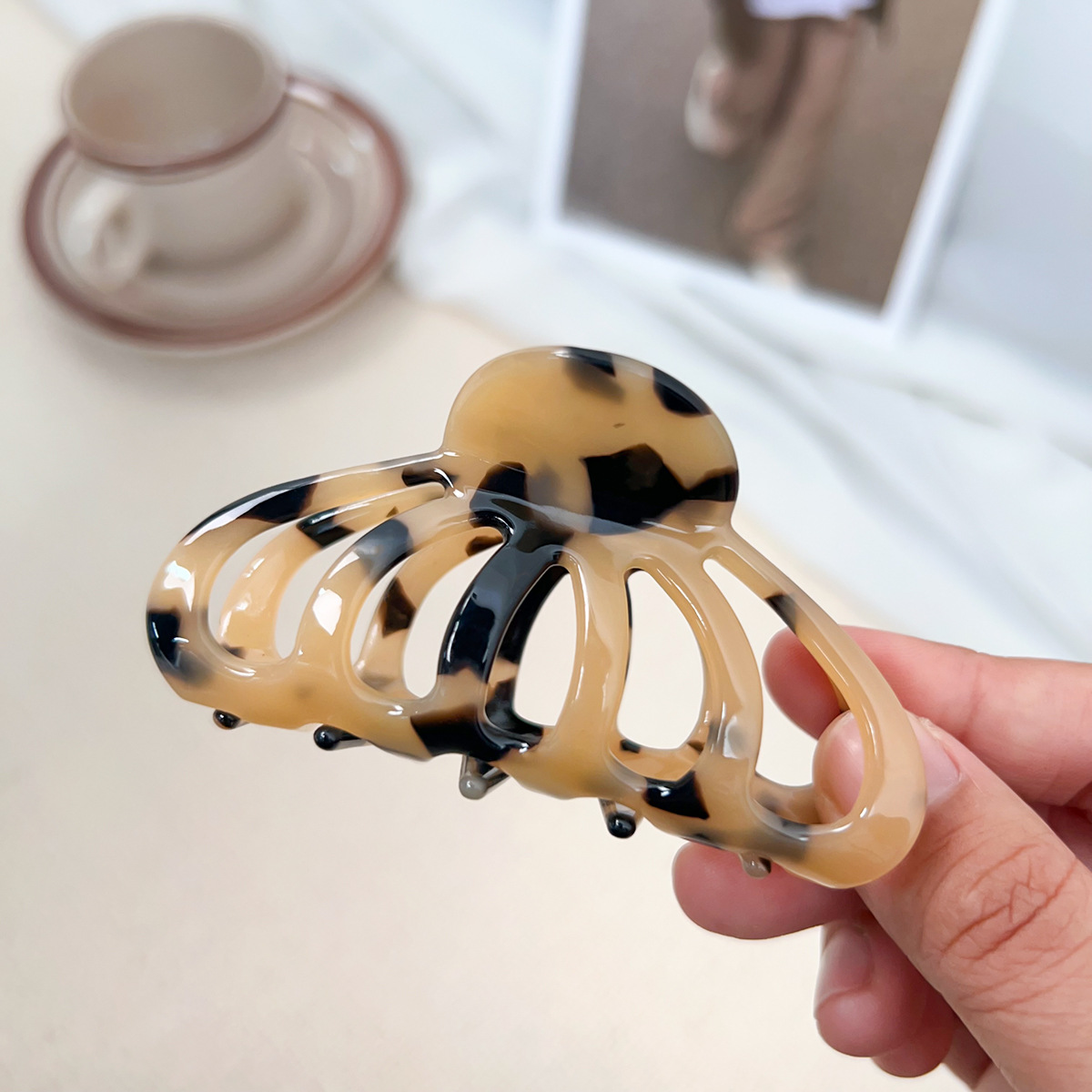 New Korean-style Acetate Lantern Hair Clip, Pumpkin-shaped Claw Clip — foto 3