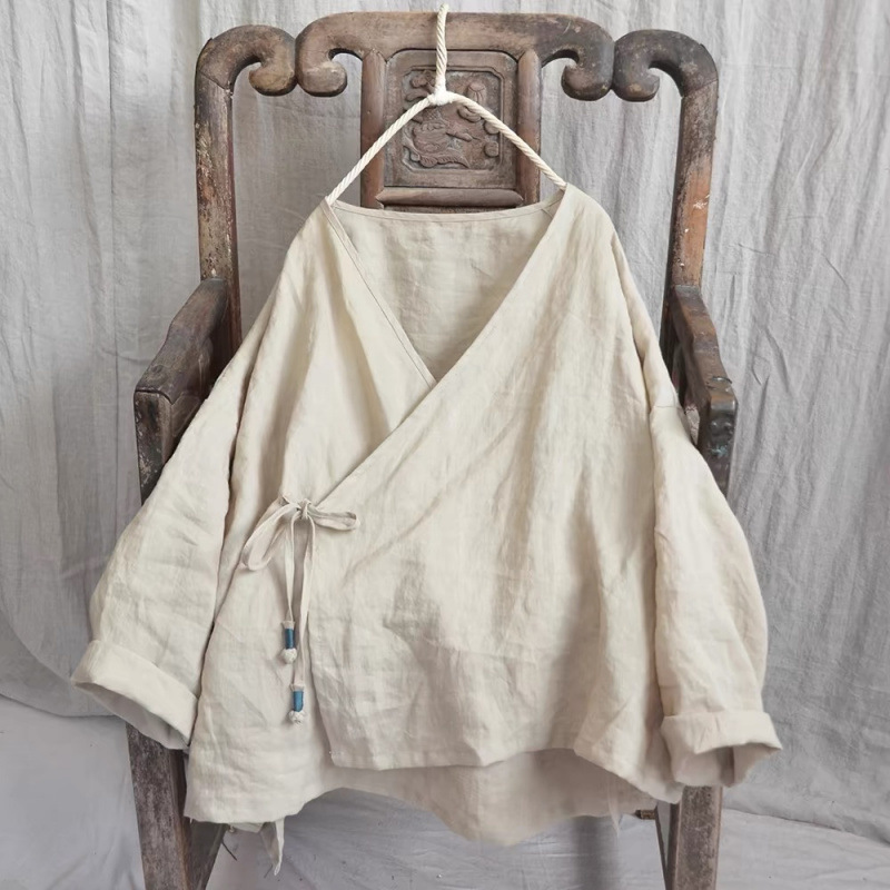 Jacket-style Hanfu With Buddhist And Zen Theme
