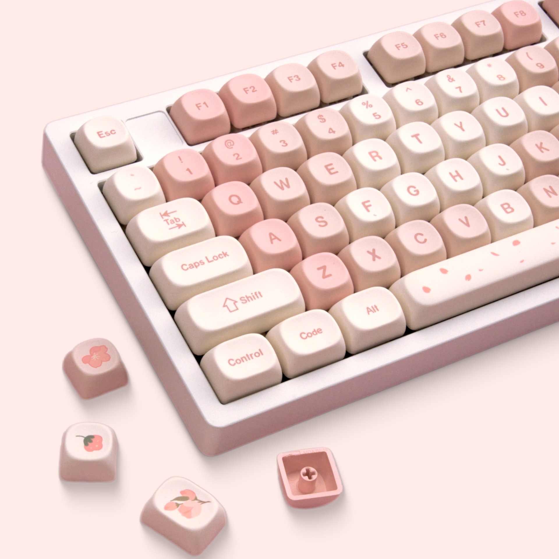 Title 15, Cherry BlossomTheme Full Set Key Cap PTB Five-s...