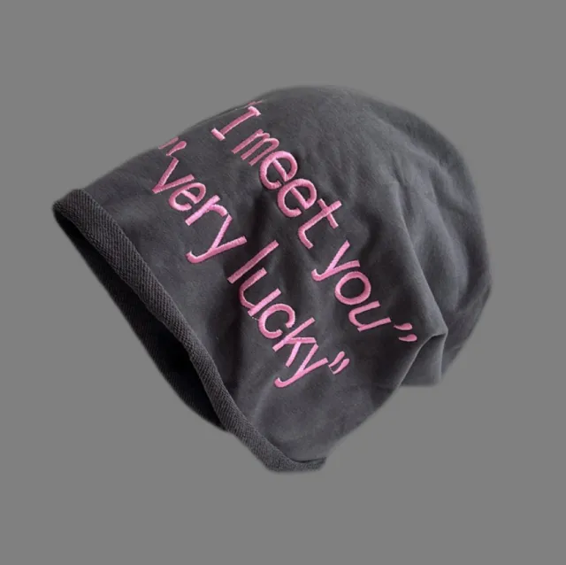 Large Letter Curling Pile Heap Cap Dark Gray - Shop at LoveMi