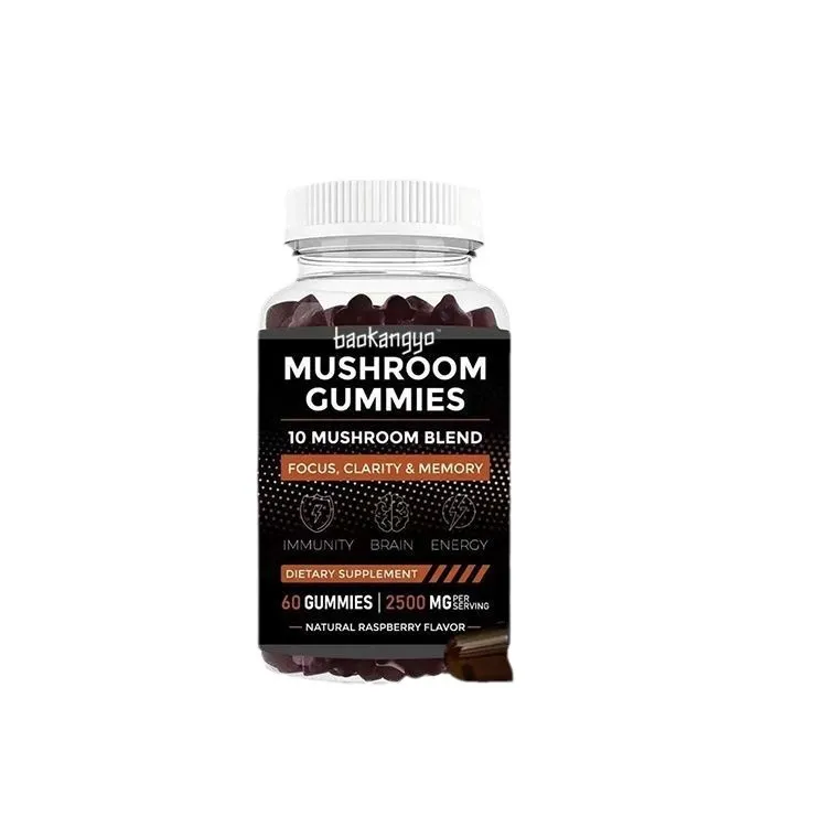 Mushroom Soft Candy 60 Bear-shaped Three-in-one Dietary Supplement Nutrition Candy - Blueberry Flavor