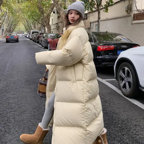 Women's Winter Down Cotton Jacket Mid-length All-matching Thickened Bread