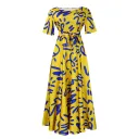 Yellow Background And Blue