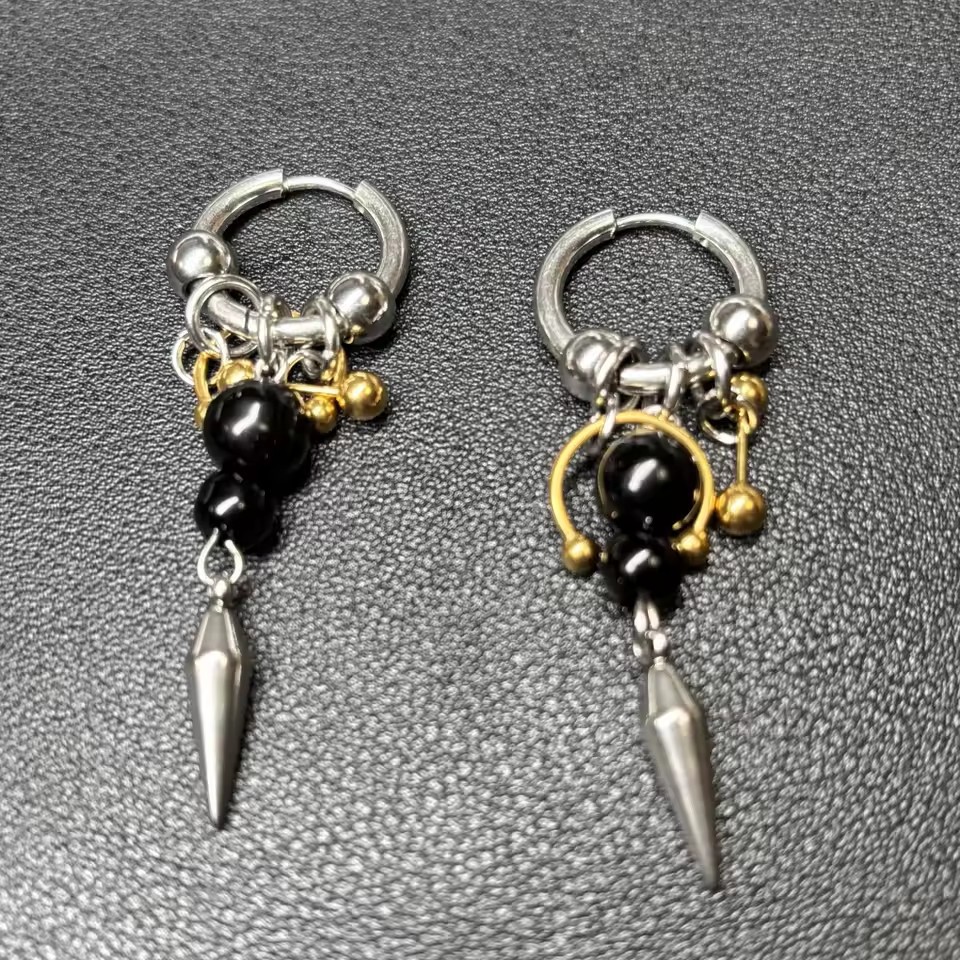 Titanium Steel Rivet Long Earrings That Wont Fade
