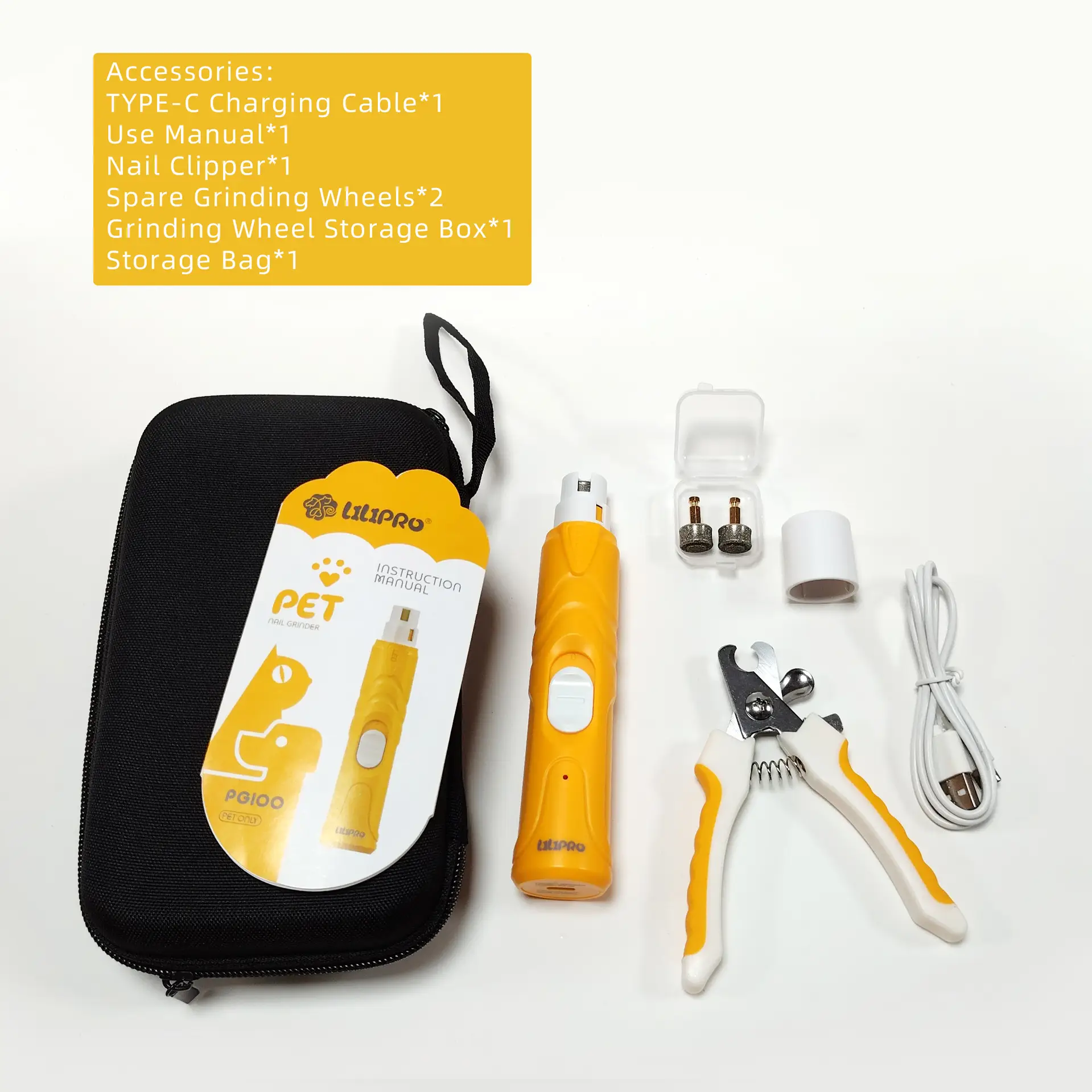Pet Electric Nail Trimmer Set
