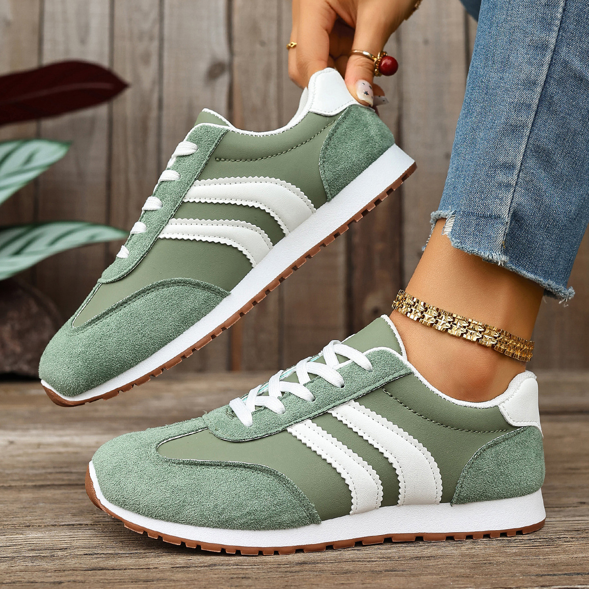 PU Lace-Up Sneakers, picture 4 of 6