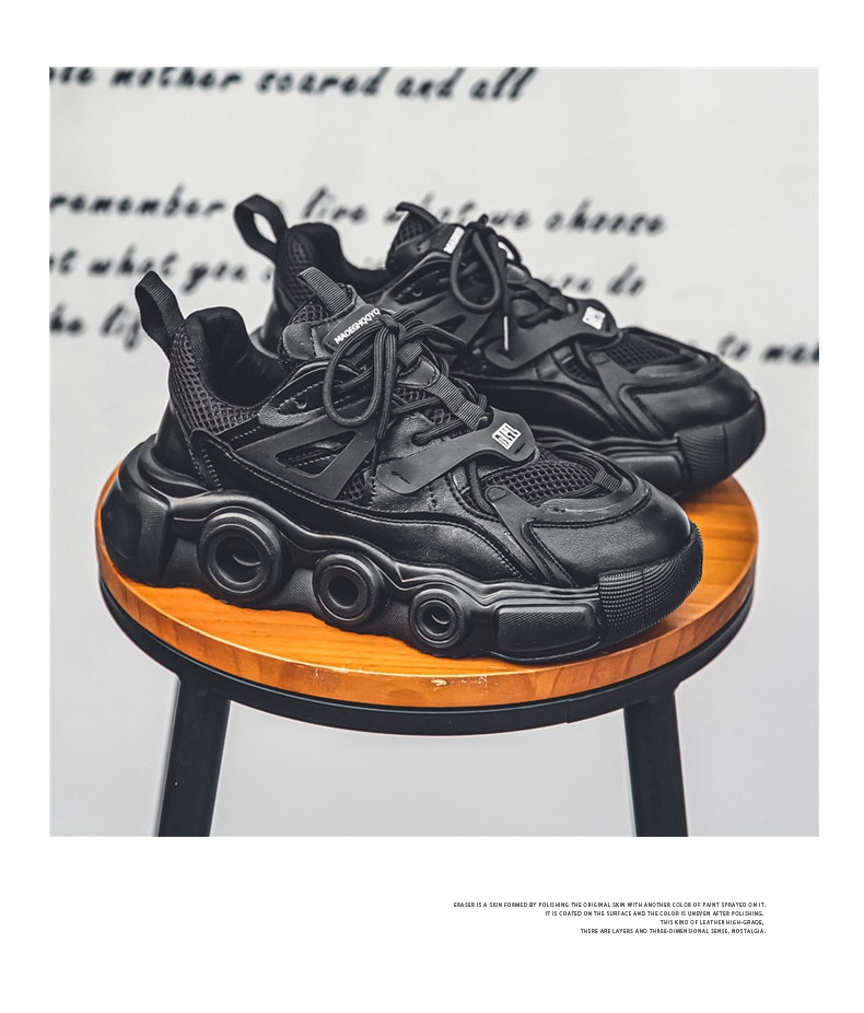 Men’s Breathable Mesh Thick Sole Height Increasing Fashion All-match Casual Sneaker