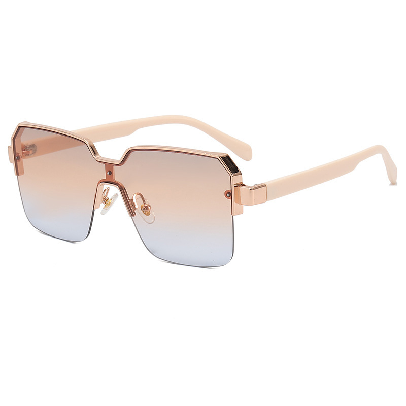 Minimalist Light Luxury Half Frame Sunglasses For Fashion Shows
