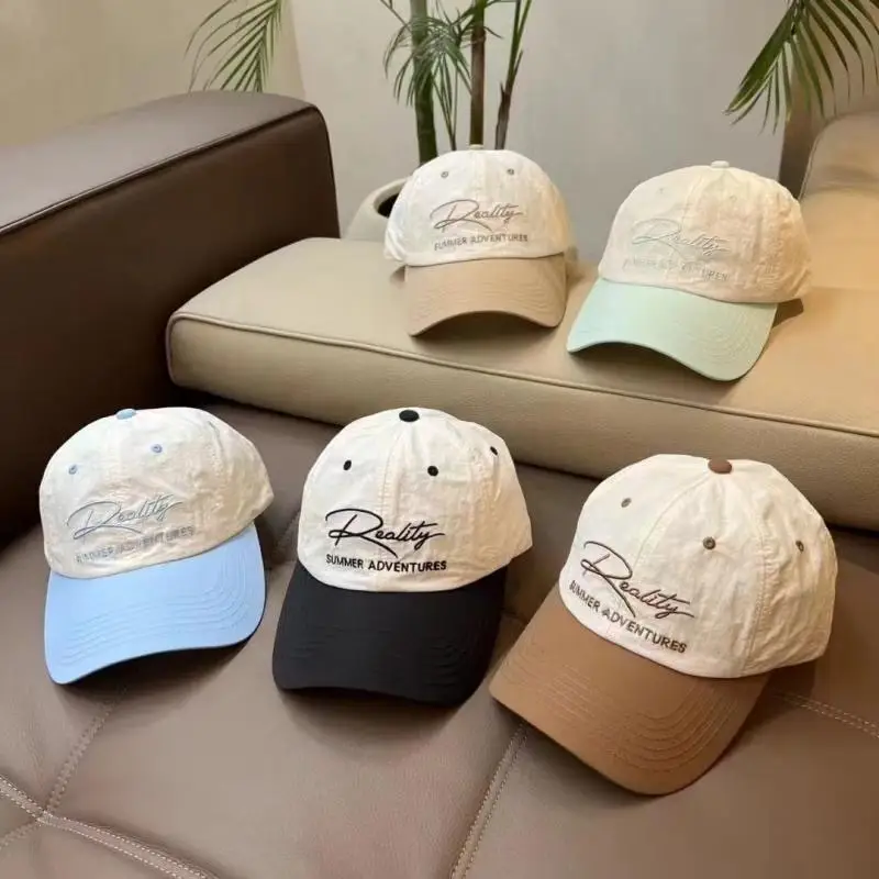 Instagram-style Embroidered Letter Patchwork Quick-dry Baseball Cap